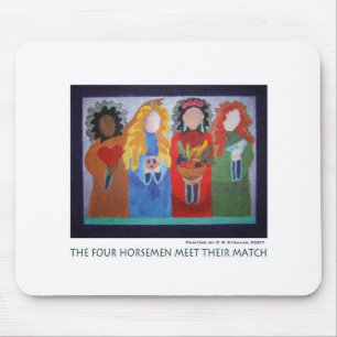 Die vier Reiter treffen ihr Match Mousepad