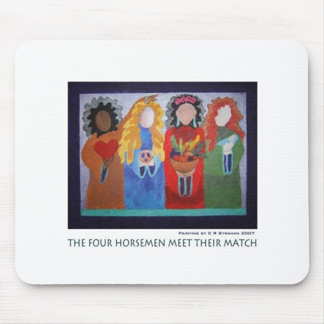 Die vier Reiter treffen ihr Match Mousepad (Vorne)