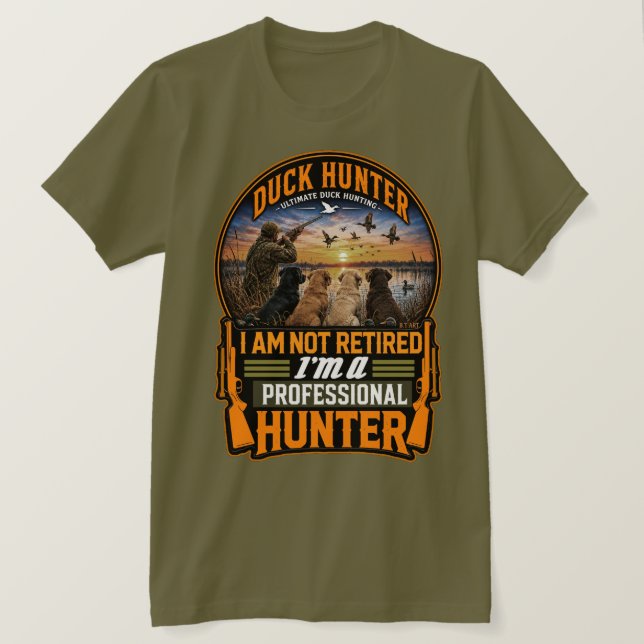 Die vier Retriever – Entenjagd  T-Shirt (Design vorne)