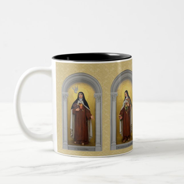 DIE VIER ST TERESA THERESE CARMELITES ZWEIFARBIGE TASSE (Links)