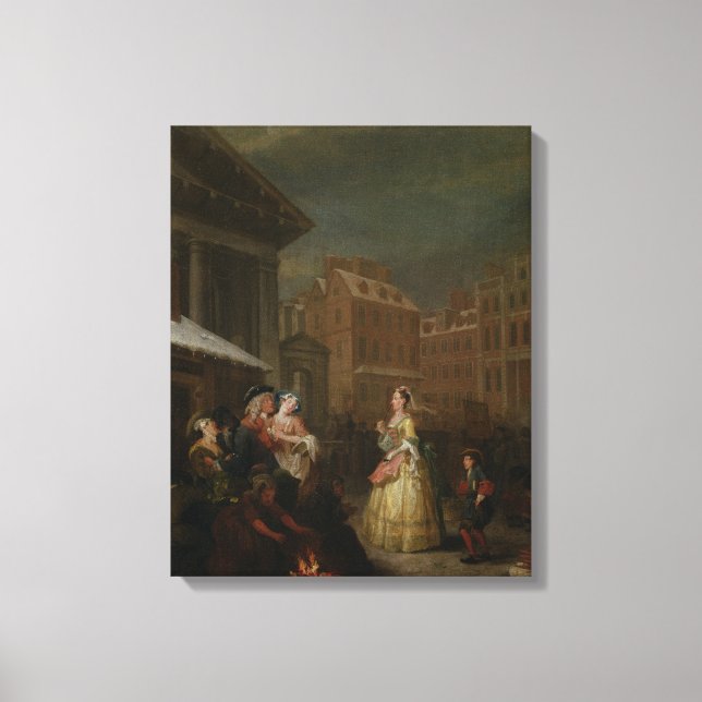 Die vier Tageszeitungen: Morgen, 1736 Leinwanddruck (Vorderseite)