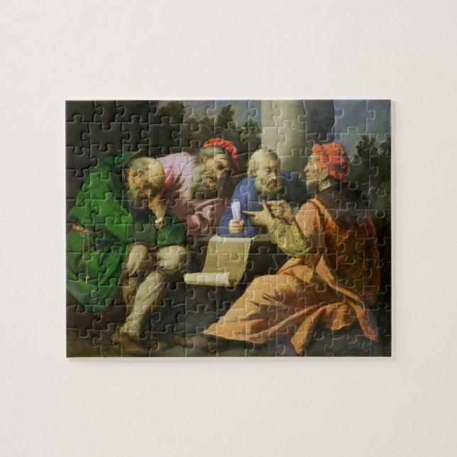 Die vier Väter der Kirche (Öl auf der Leinwand Puzzle (Horizontal)