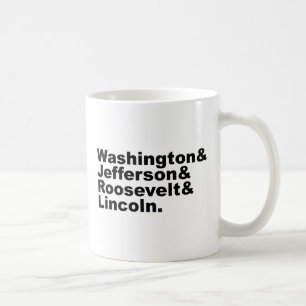 Die vier Vorvatergegenden des Berges Rushmore Kaffeetasse