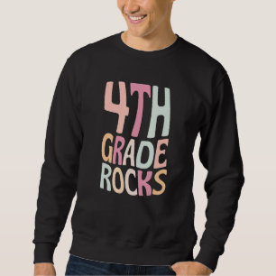 Die vierte Klasse rockt Retro-Lehrer Vierte-Klasse Sweatshirt