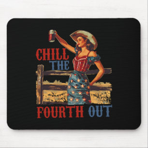 Die vierte Out Retro 4. Juli Patriotische Frauen 1 Mousepad