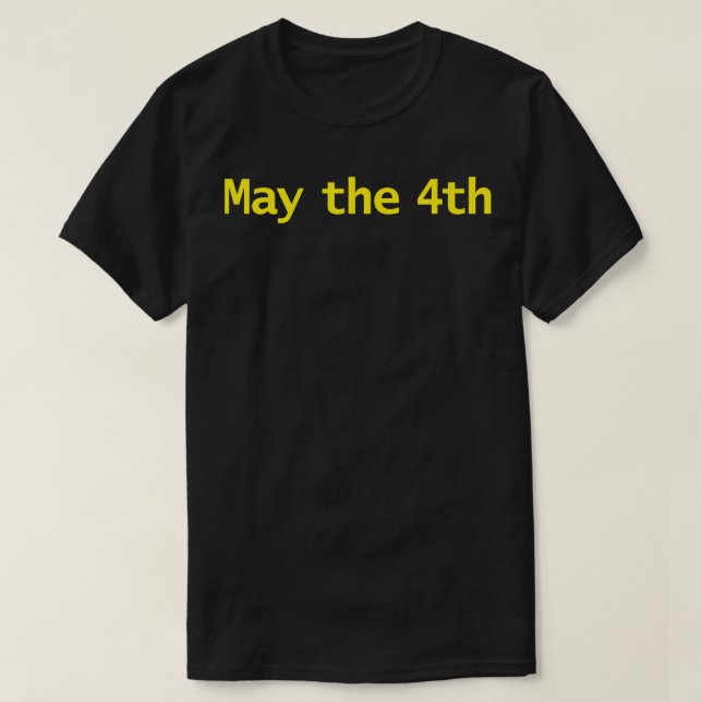 Die vierte Typografie im Gelben Text T-Shirt (Design vorne)