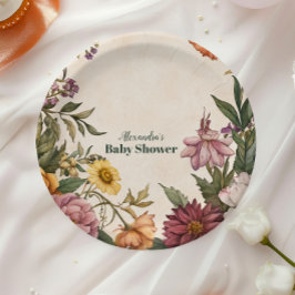 Die Viktorianische Jugendstil-Babydusche Pappteller