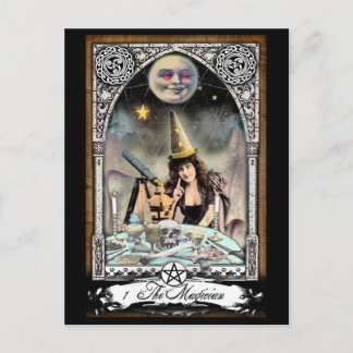 Die viktorianische Magier Tarotkarte Postkarte