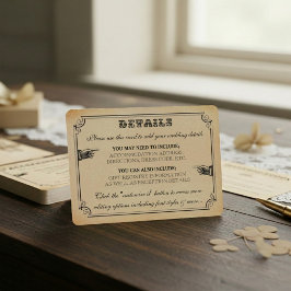 Die Viktorianische Steampunk-Hochzeitssammlung Begleitkarte