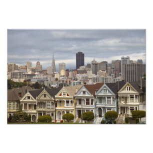 Die Viktorianischen Pink Ladys-Häuser im Stil Fotodruck