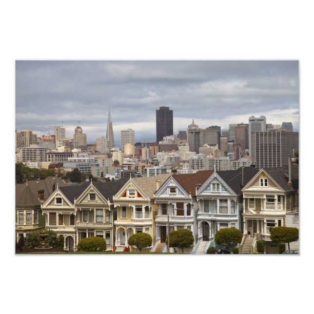 Die Viktorianischen Pink Ladys-Häuser im Stil Fotodruck (Vorne)