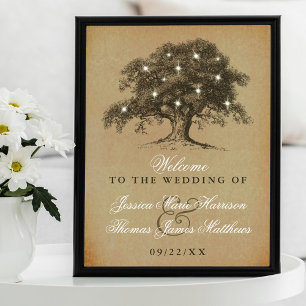 Die Vintage-Alteichen-Hochzeitskollektion Poster