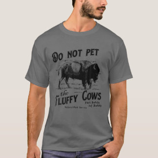Die Vintage amerikanische Bison der flauschigen Kü T-Shirt