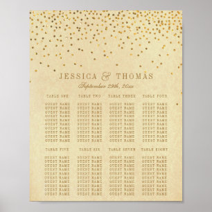 Die Vintage-Glam-Gold-Confetti-Hochzeitskollektion Poster