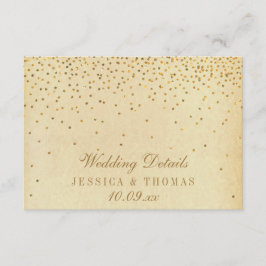 Die Vintage Glam Gold Confetti Wedding Collection Begleitkarte