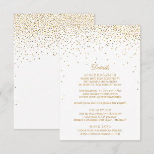 Die Vintage Glam Gold Confetti Wedding Collection Begleitkarte