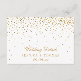 Die Vintage Glam Gold Confetti Wedding Collection Begleitkarte