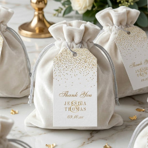 Die Vintage Glam Gold Confetti Wedding Collection Geschenkanhänger