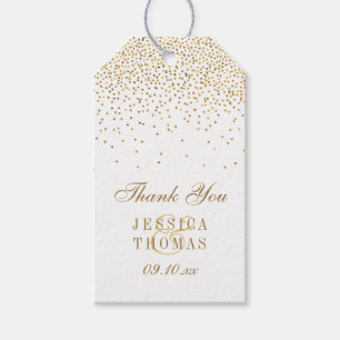 Die Vintage Glam Gold Confetti Wedding Collection Geschenkanhänger