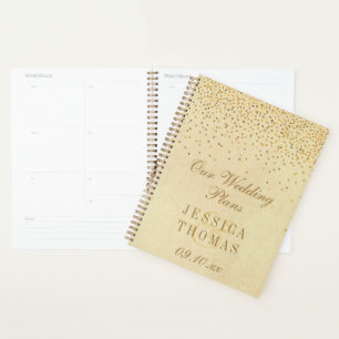 Die Vintage Glam Gold Confetti Wedding Collection Planer