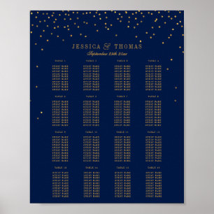 Die Vintage Glam Gold Confetti Wedding Collection Poster