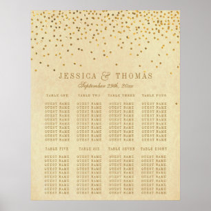 Die Vintage Glam Gold Confetti Wedding Collection Poster
