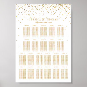 Die Vintage Glam Gold Confetti Wedding Collection Poster