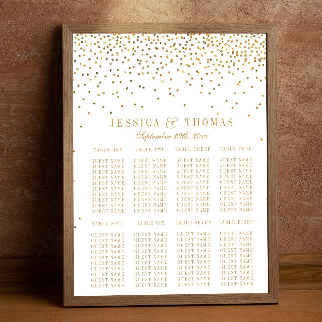 Die Vintage Glam Gold Confetti Wedding Collection Poster (Von Creator hochgeladen)