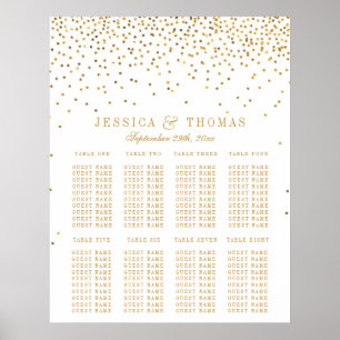 Die Vintage Glam Gold Confetti Wedding Collection Poster