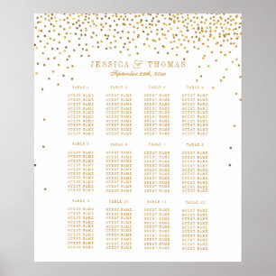 Die Vintage Glam Gold Confetti Wedding Collection Poster