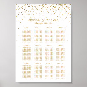 Die Vintage Glam Gold Confetti Wedding Collection Poster