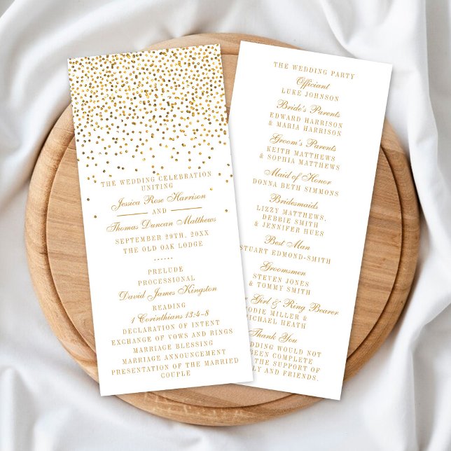 Die Vintage Glam Gold Confetti Wedding Collection Programm (Von Creator hochgeladen)