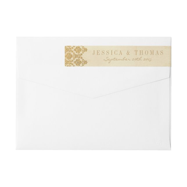 Die Vintage Goldmedaille für die Hochzeit von Glam (Rückseite)