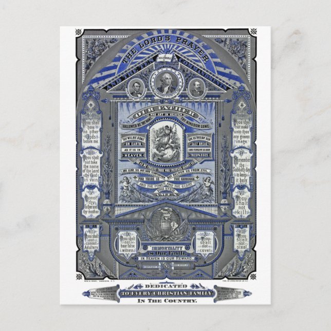 Die Vintage Gravur des Herrn Postkarte (Vorderseite)