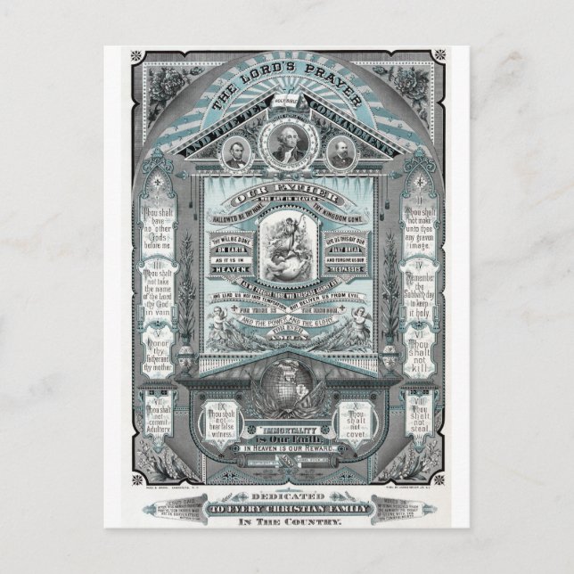 Die Vintage Gravur des Herrn Postkarte (Vorderseite)