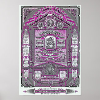 Die Vintage Gravur des Herrn (Rosa) Poster