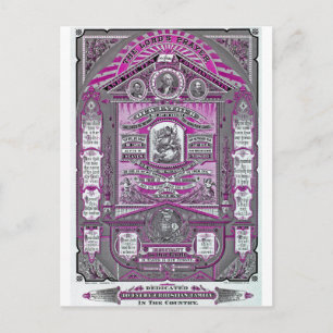 Die Vintage Gravur des Herrn (Rosa) Postkarte