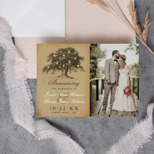 Die Vintage Hochzeitskollektion aus Eichenholz Ankündigung