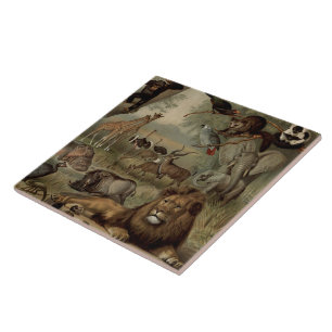 Die Vintage-Jungle-Kachel Fliese
