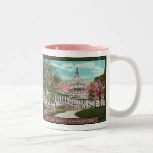 Die Vintage Kaffee-Tasse der US-Hauptstadt Zweifarbige Tasse