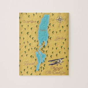 Die Vintage Karte des Toten Meeres Puzzle