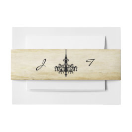 Die Vintage Kronleuchter-Hochzeitskollektion Einladungsbanderole