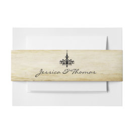 Die Vintage Kronleuchter-Hochzeitskollektion Einladungsbanderole