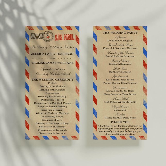 Die Vintage Luftpost Hochzeitskollektion Programm (Von Creator hochgeladen)