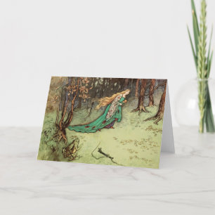Die Vintage Märchen der Froschprinzessin Karte
