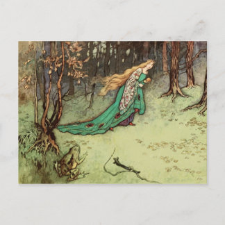 Die Vintage Märchen der Froschprinzessin Postkarte