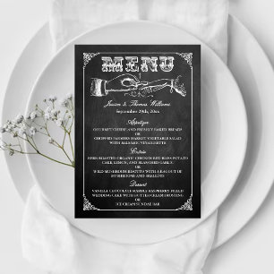 Die Vintage Marriage Tafelkreide Hochzeitskollekti Menükarte