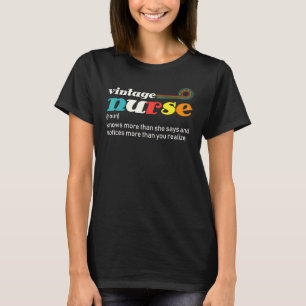 Die Vintage Nurse-Noun-Definition weiß mehr als si T-Shirt