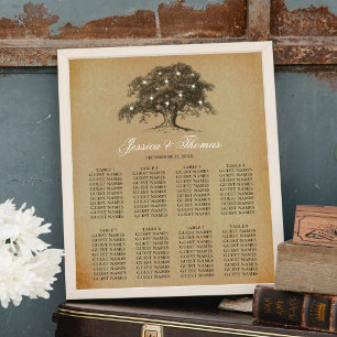 Die Vintage-Old-Oak-Tree-Hochzeitskollektion Poster