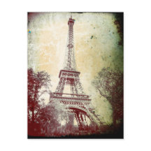 Die Vintage Paris Post Card, der Eiffelturm